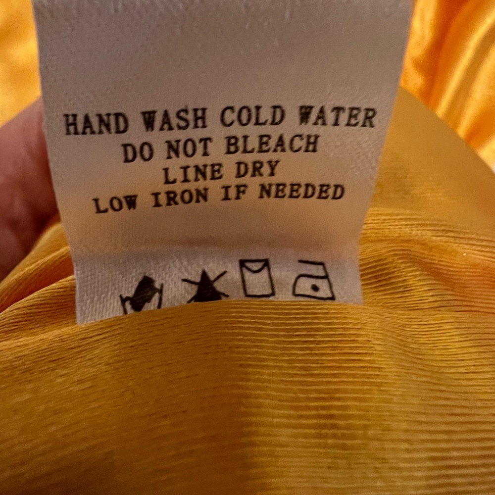 NWT JLUXLABEL sold out yellow satin Aldis dress, size S and M available. - Picture 13 of 13